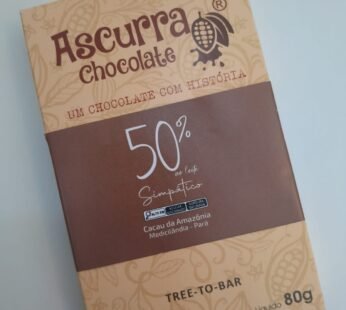 Barra de Chocolate Ascurra 50% Ao Leite 80g