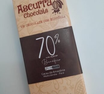 Barra de Chocolate Ascurra 70% Sem Açúcar