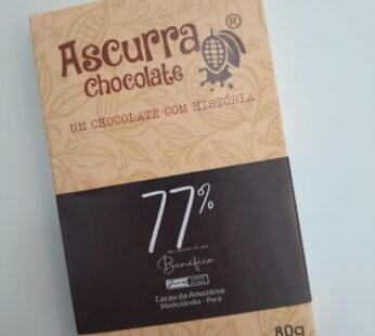 Barra de Chocolate Ascurra 77% Açúcar de Coco