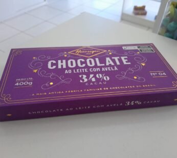 Barra Haenssgen 34% Cacau Chocolate Ao Leite Com Avelã