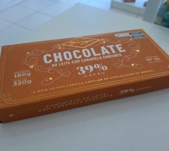 Barra Haenssgen 39% Cacau Chocolate Ao Leite Com Caramelo Crocante