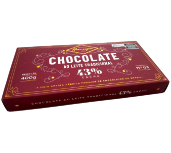 Barra Haenssgen Chocolate Ao Leite Tradicional 43% Cacau 400g