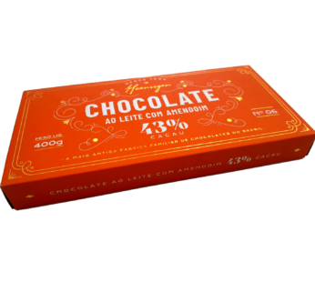 Barra Haenssgen Chocolate com Amendoim 43% Cacau 400g