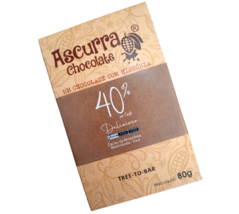 Barra de Chocolate Ascurra 40% Ao Leite 80g