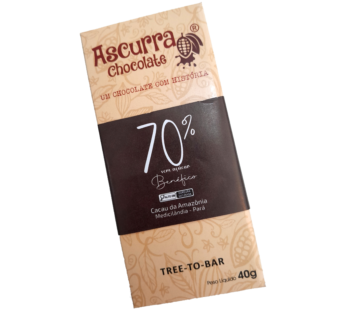 Barra de Chocolate Ascurra 70% Sem Açúcar 40g