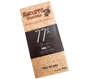 Barra de Chocolate Ascurra 77% Açúcar de Coco 40g