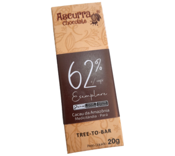 Barra Chocolate Ascurra 62% Com Café 20g