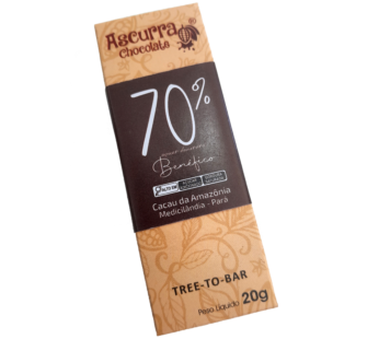 Barra chocolate Ascurra 70% Açúcar Demerara 20g
